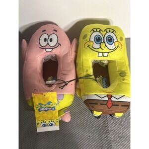 Nickelodeon Spongebob SquarePants &‎ Patrick Kids slippers size 11-12 Youth